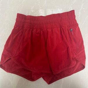 lululemon athletica Cherry Red Athletic Shorts